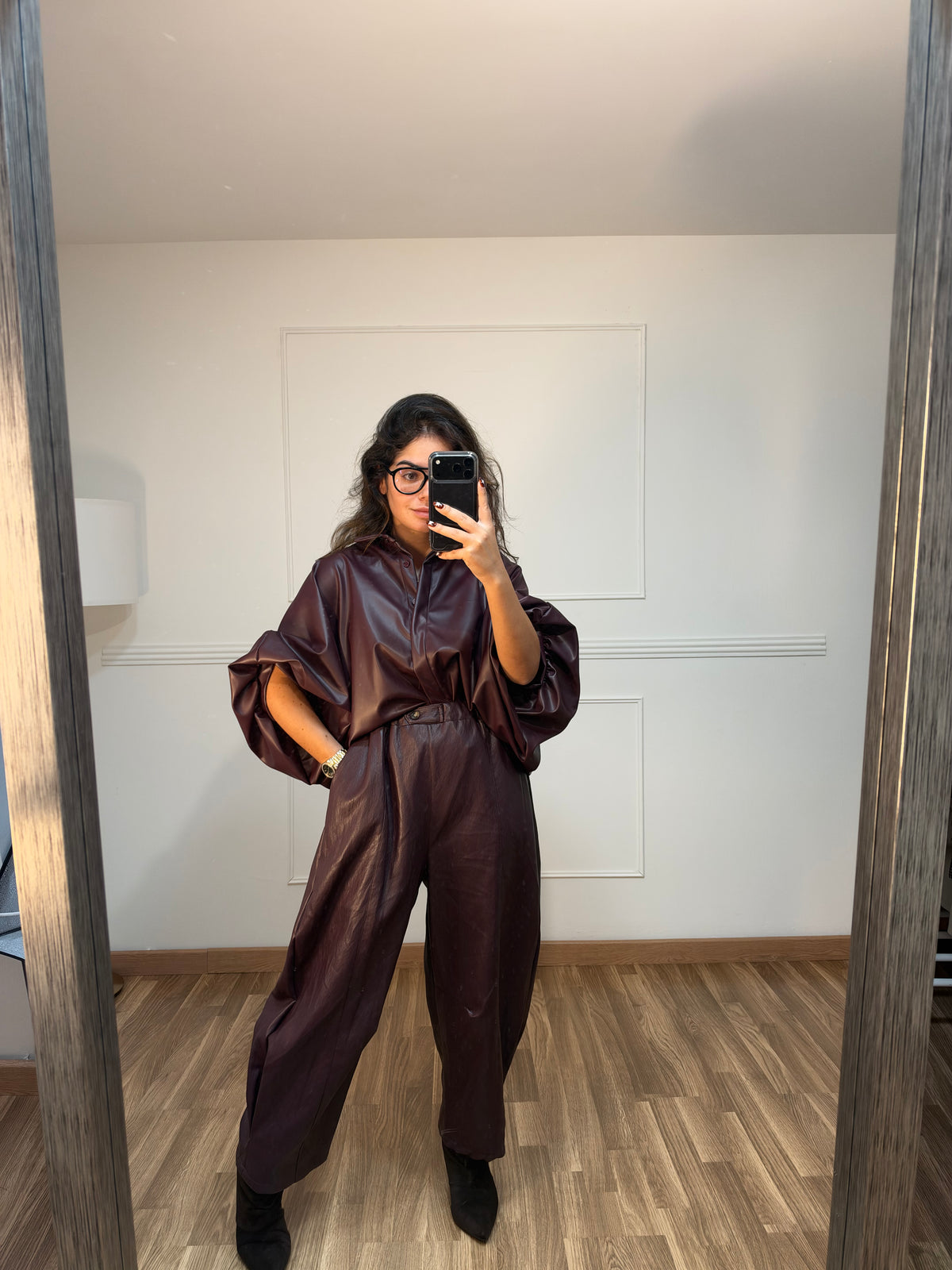 BLUSA BOTONES POLIPIEL