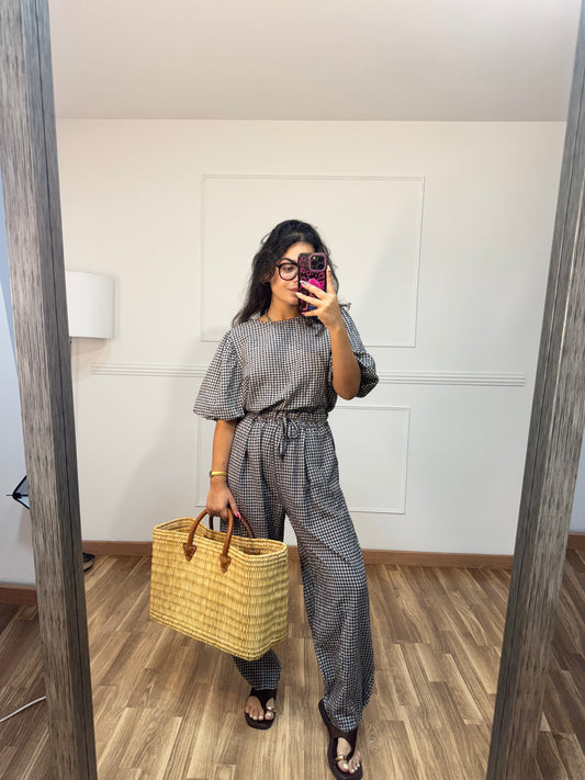 CONJUNTO VICHY MARRÓN