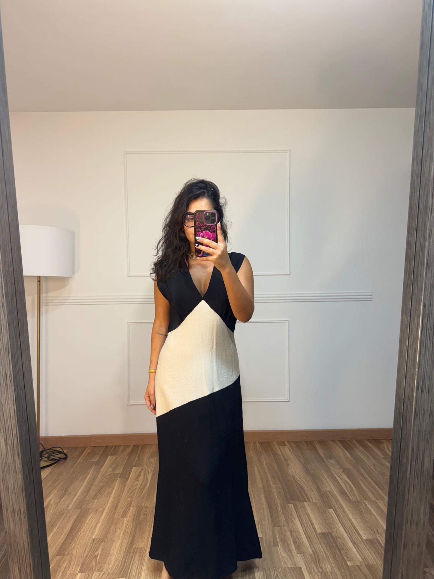 VESTIDO BICOLOR
