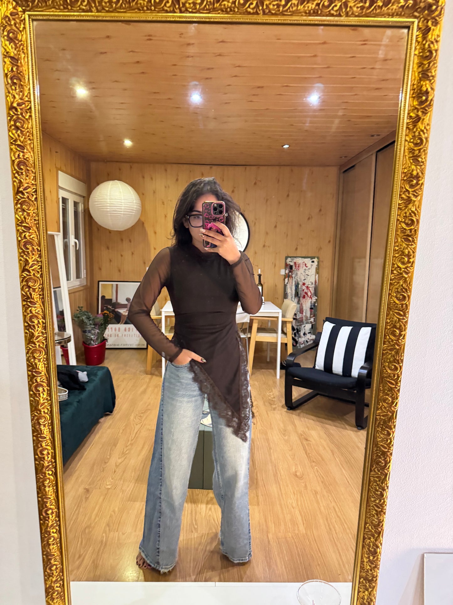 BLUSA TUL ASIMÉTRICA