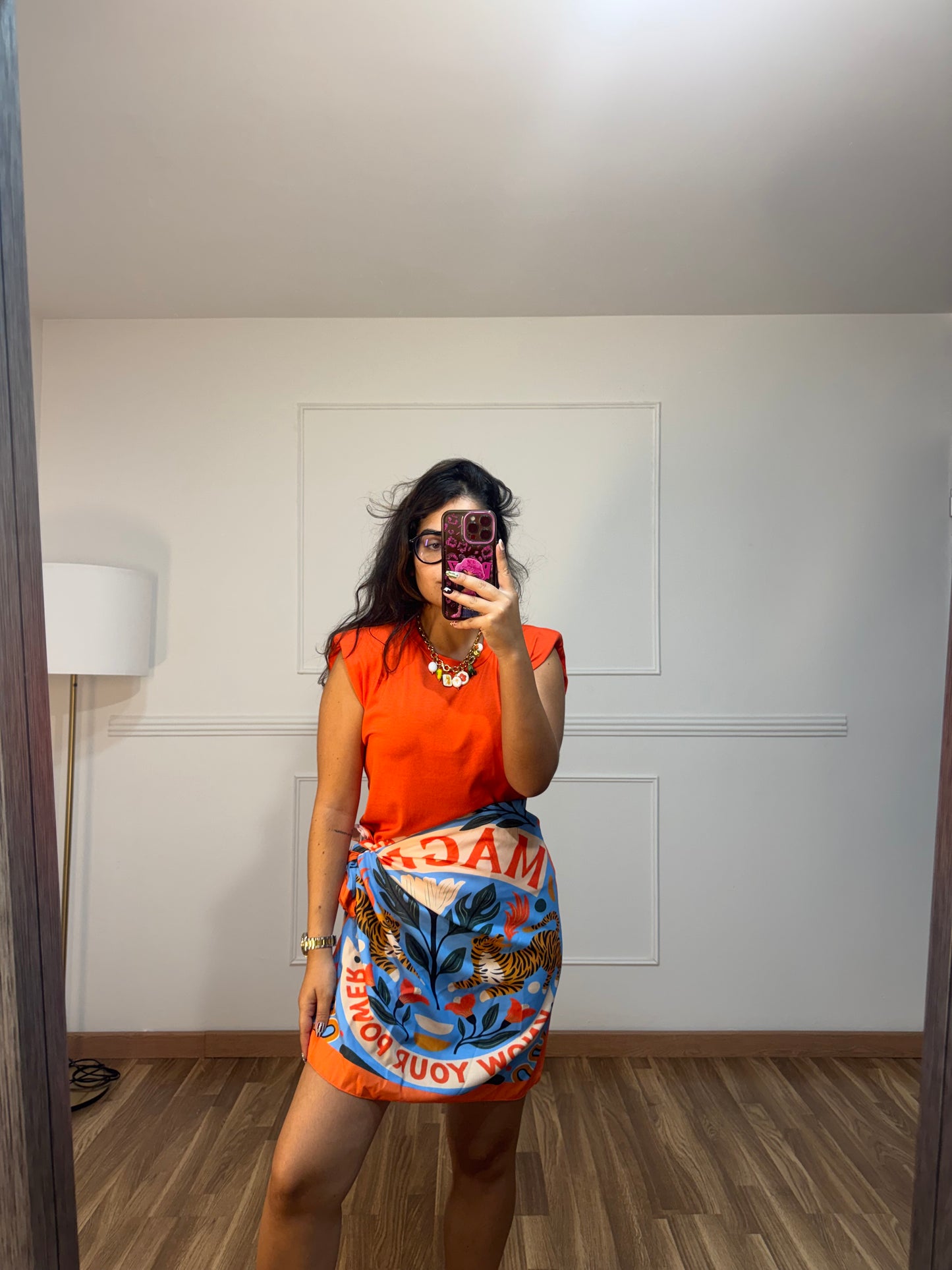 FALDA PAREO CORTA AZUL