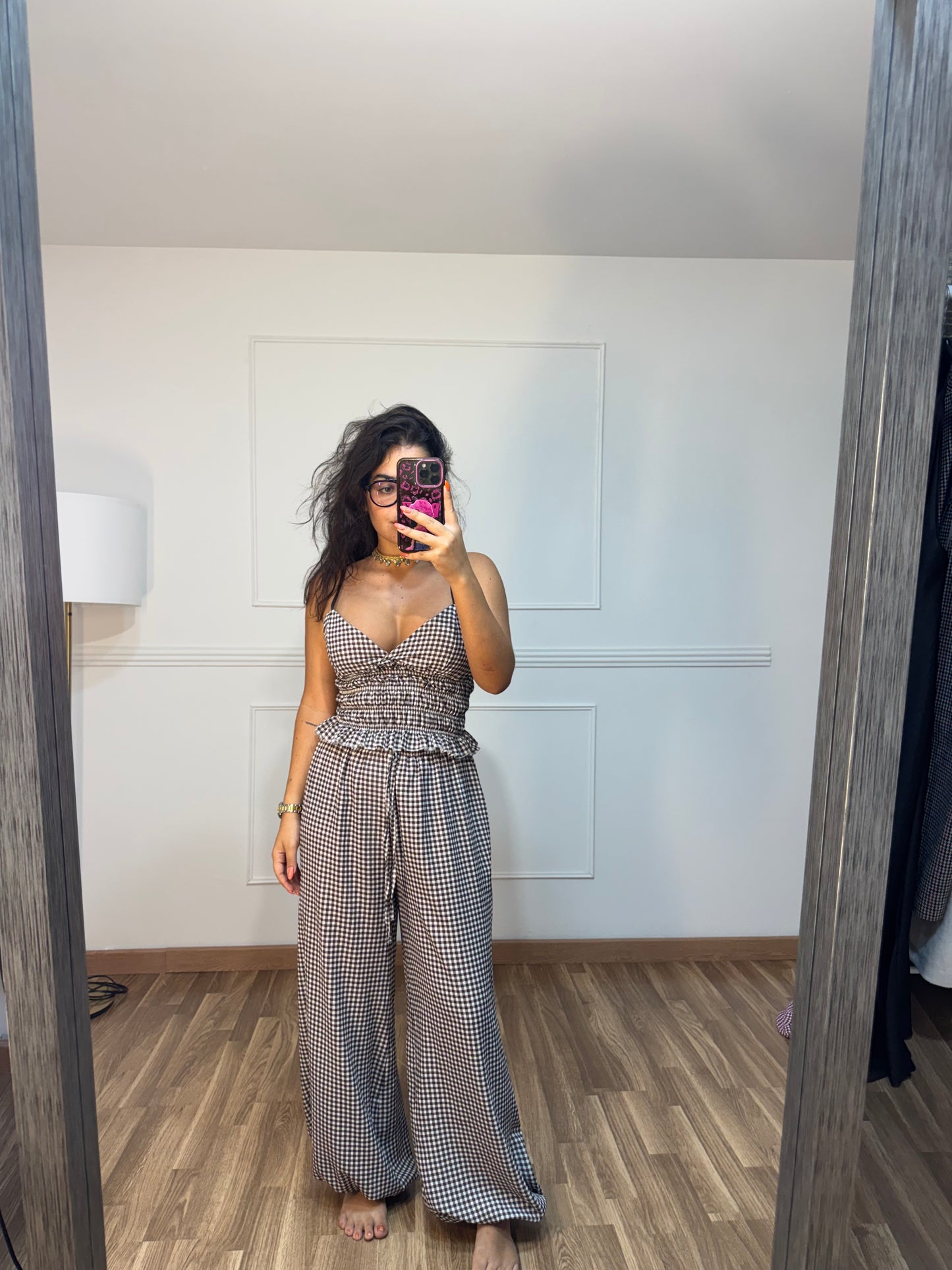 CONJUNTO VICHY TIRAS