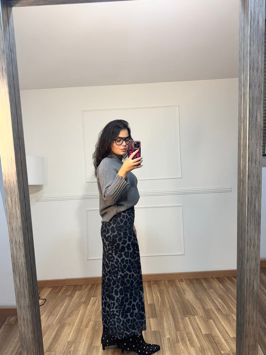 FALDA TUL LEOPARDO