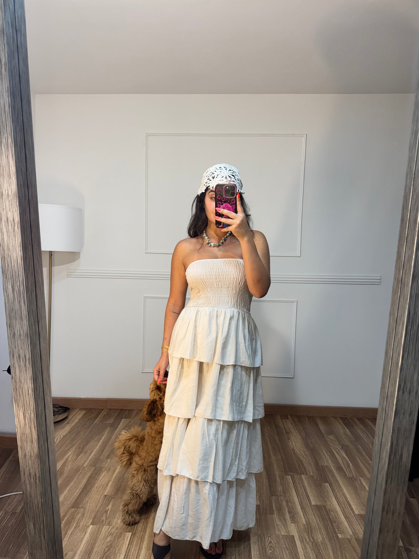 VESTIDO VOLANTE MIDI