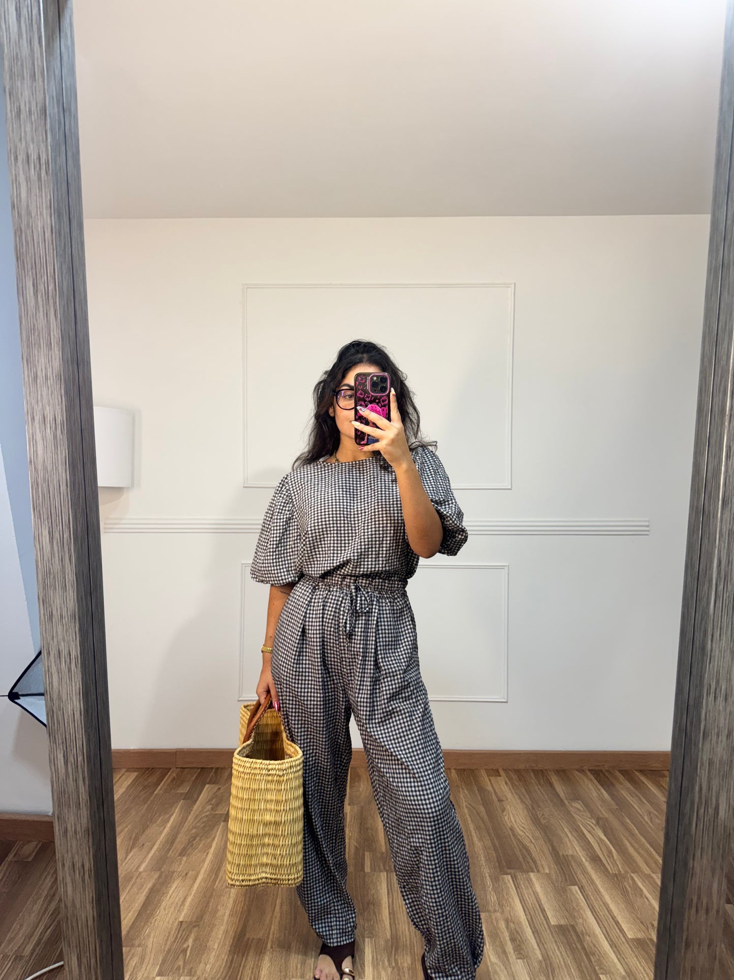CONJUNTO VICHY MARRÓN