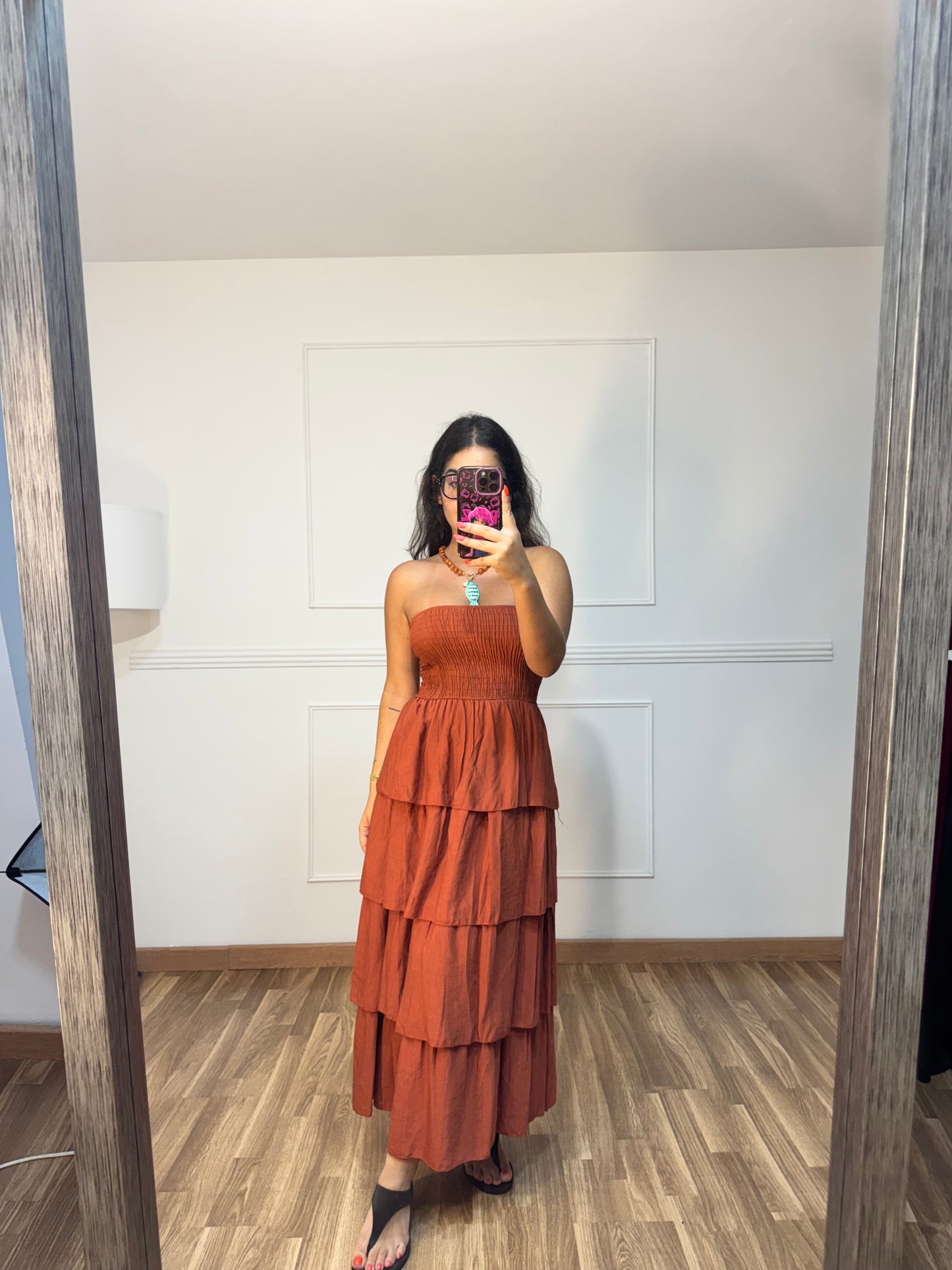 VESTIDO VOLANTE MIDI