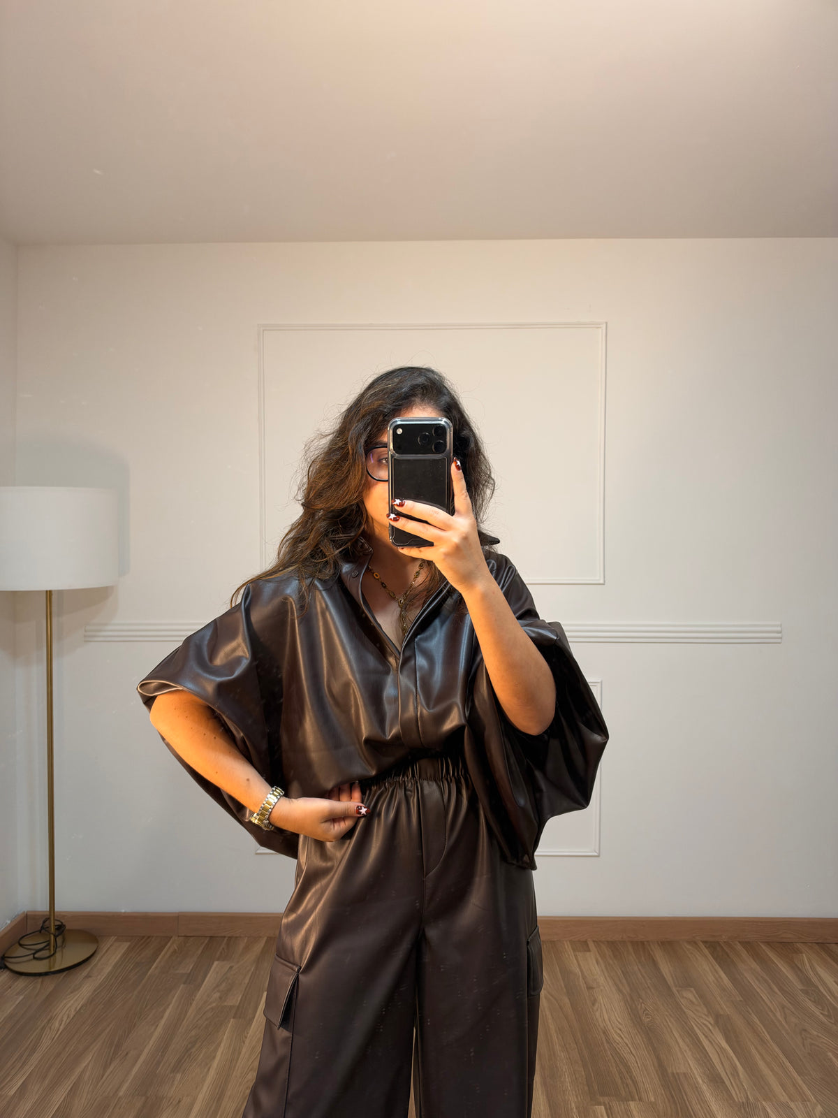 BLUSA BOTONES POLIPIEL